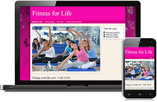 Fitness website example